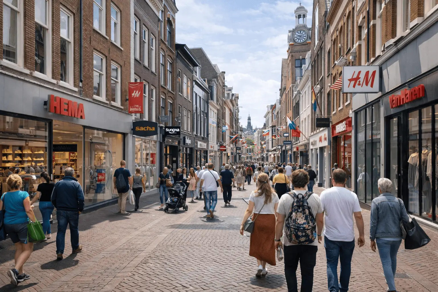 Winkels in centrum Leiden